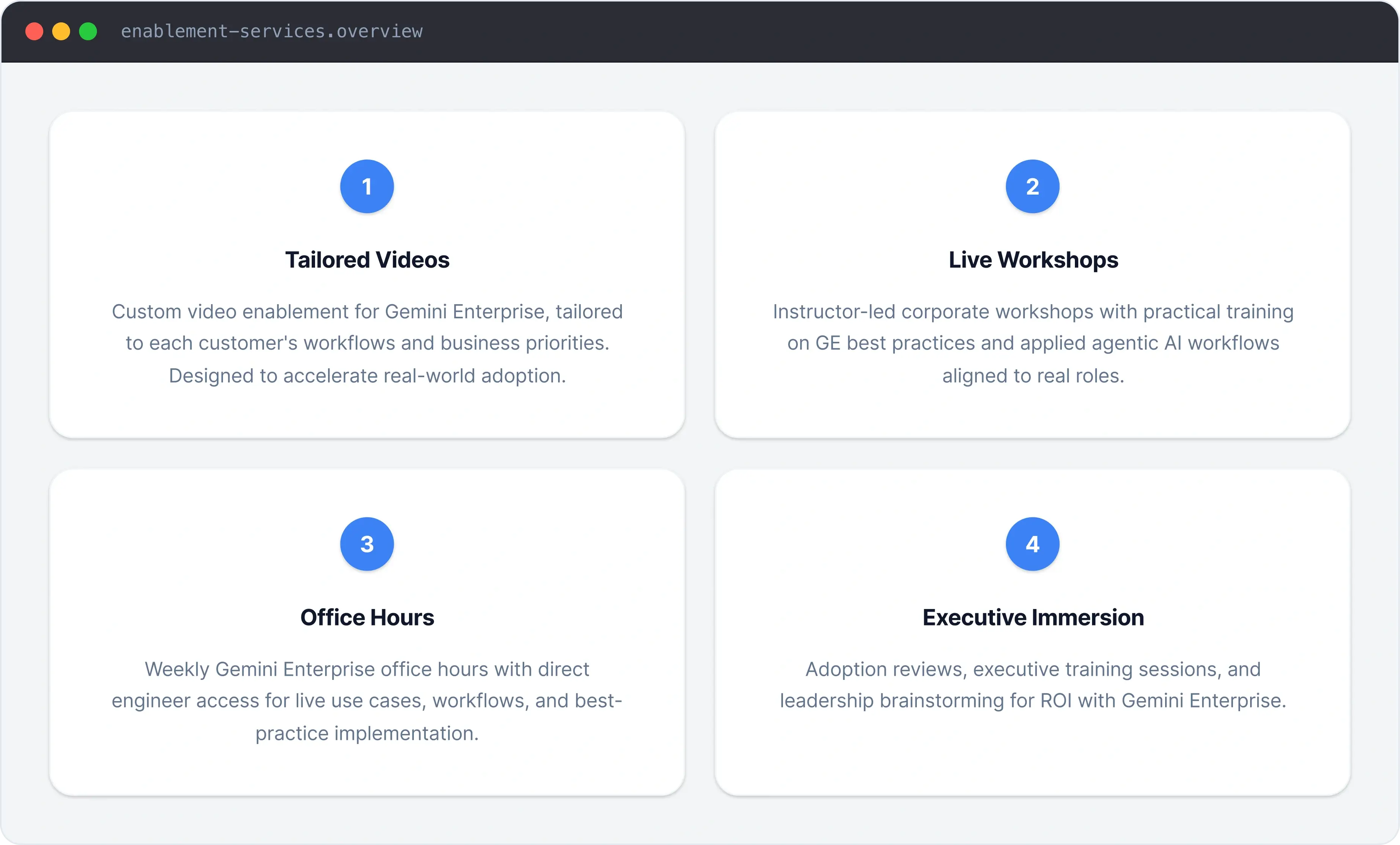 Enablement Services Report
