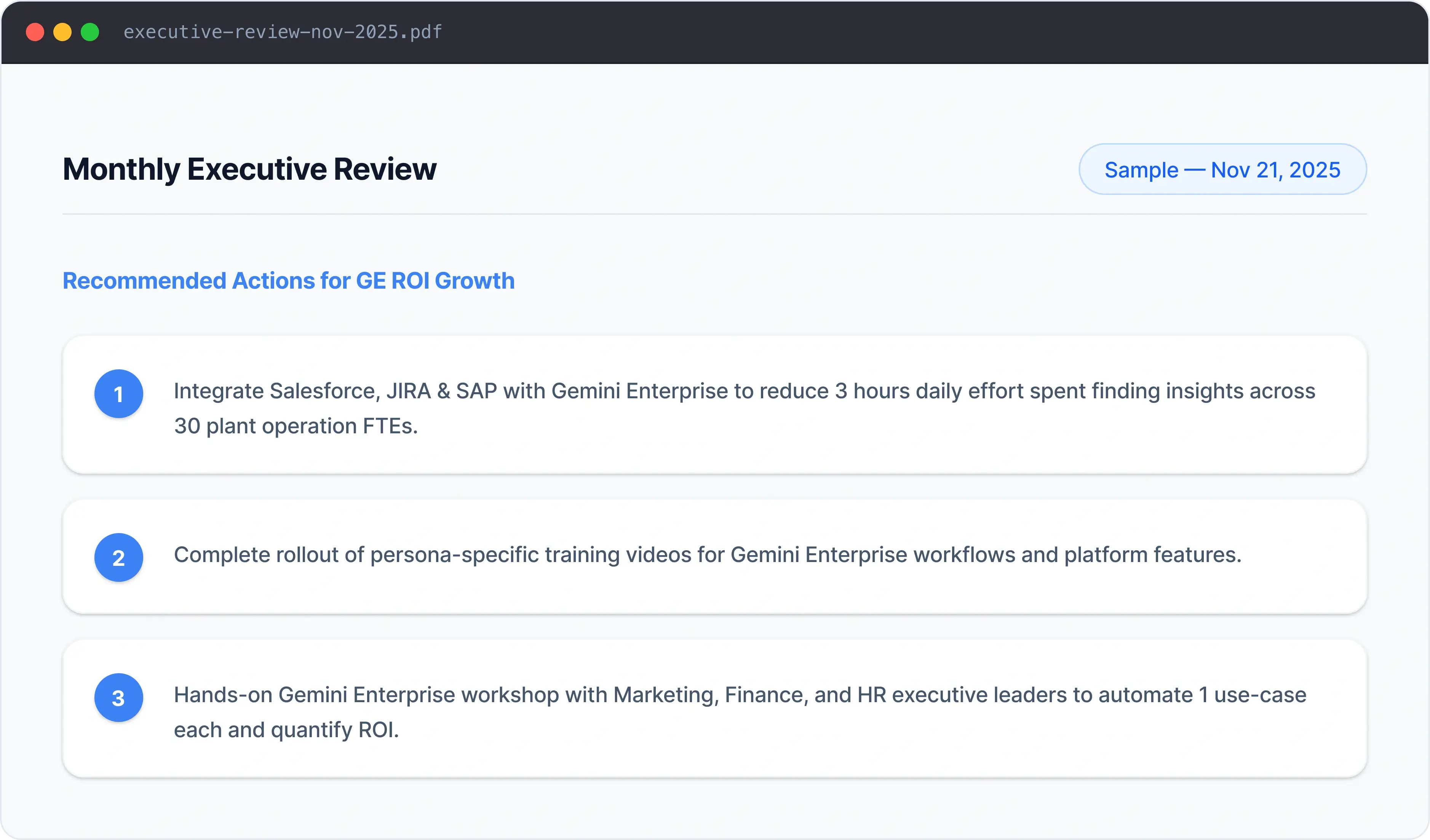 Executive Review Report